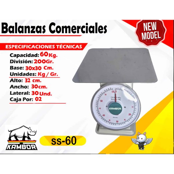 Balanza Mecánica de 60kg 2 Balanza Mecánica de 60kg - Image 2